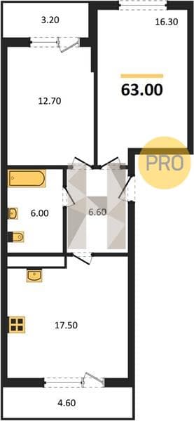 1-Bedroom Apartment in Oblaka-3, Novorossiysk