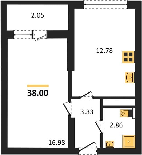 Studio Apartment in Oxygen Complex, Sochi