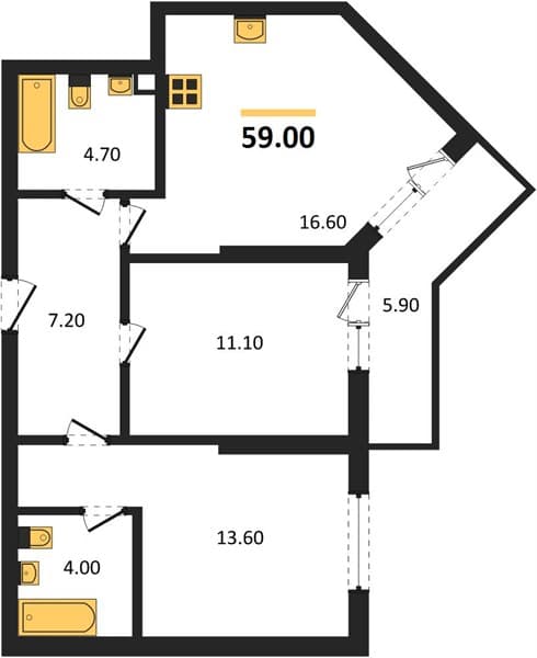 1-Bedroom Apartment in Oblaka-3, Novorossiysk