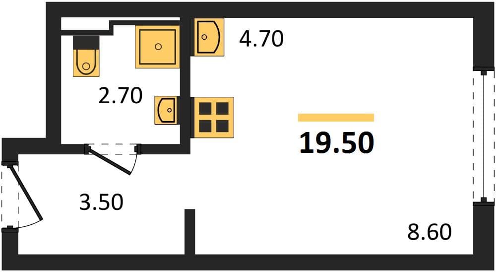 Studio Apartment in Barsa, Novorossiysk
