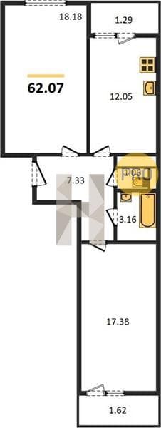 2-Bedroom Apartment in Centralny, Anapa