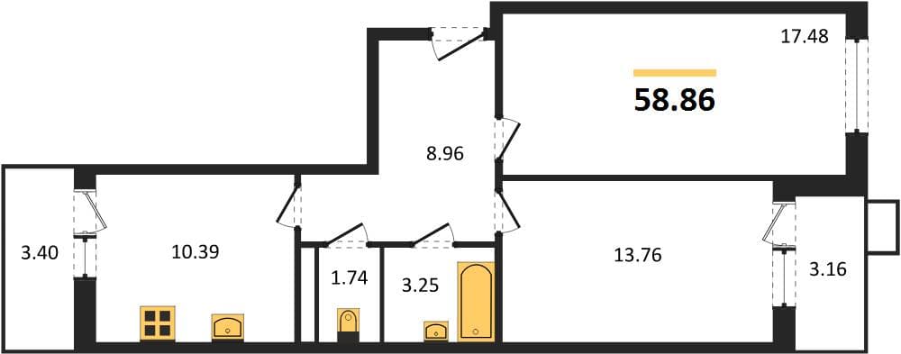 1-Bedroom Apartment in Sady u Moria, Temryuk