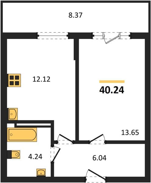1-Bedroom Apartment in Svetsky Les, Sochi