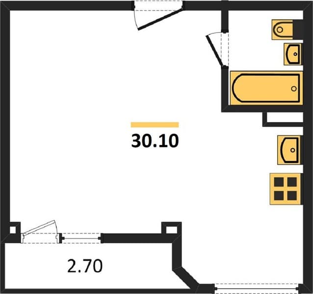 Studio Apartment in More, Sochi