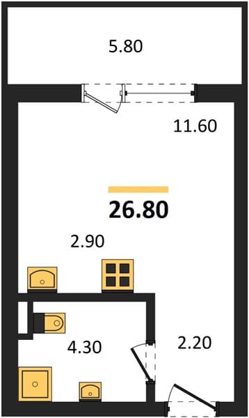 Studio Apartment in Mountain Quarter, Sochi