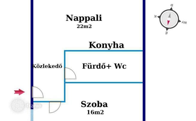 2-комнатная квартира 57 м² в Районе VI (Терезвароше), Венгрия