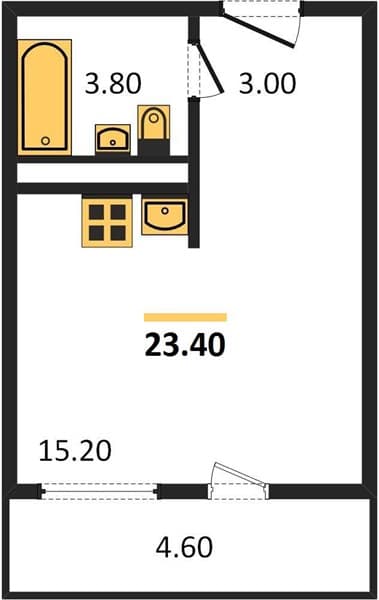 Studio Apartment in Oblaka-2, Novorossiysk