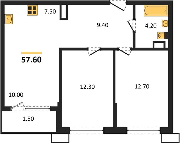 1-Bedroom Apartment in Porto-Novo, Tsemdolina