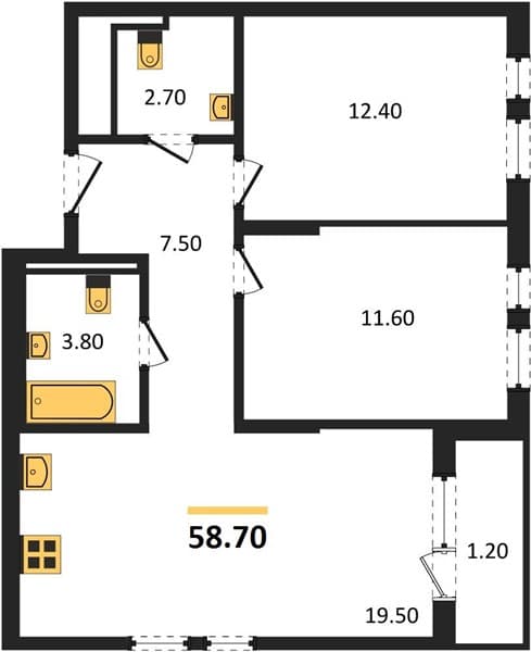 1-Bedroom Apartment in Barsa, Novorossiysk