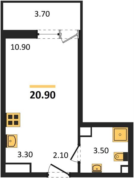 Studio Apartment in Flora, Kudepsta, Sochi