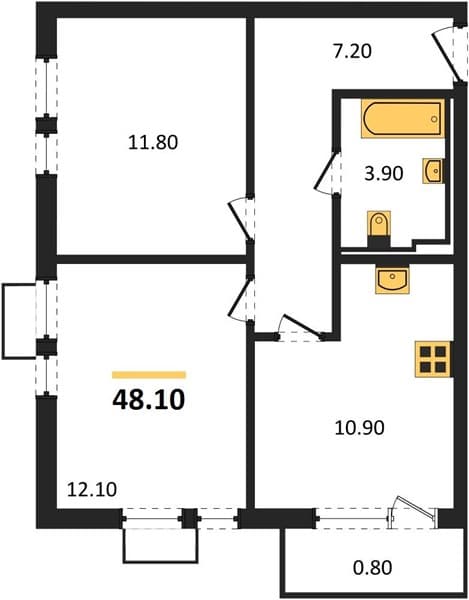 2-Bedroom Apartment with Sea View in Novorossiysk