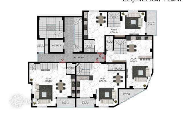 Новый проект апартаментов в районе Махмутлар, фото 4