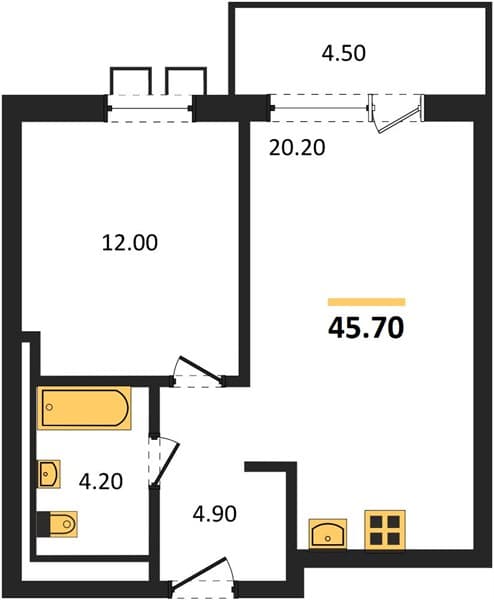 1-Bedroom Apartment in Gostinichnyy Kompleks More Tut, Golubitskaya
