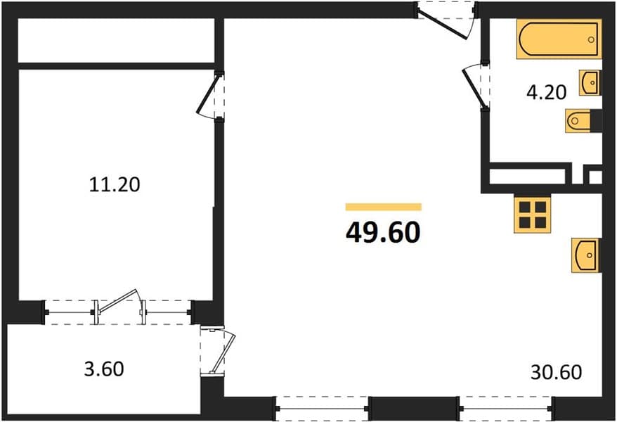 1-Bedroom Apartment in Neskuchny Sad, Sochi