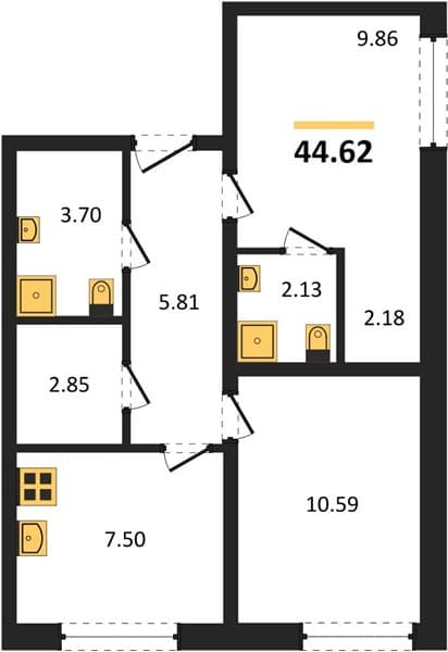 1-Bedroom Apartment in Kislorod, Sochi