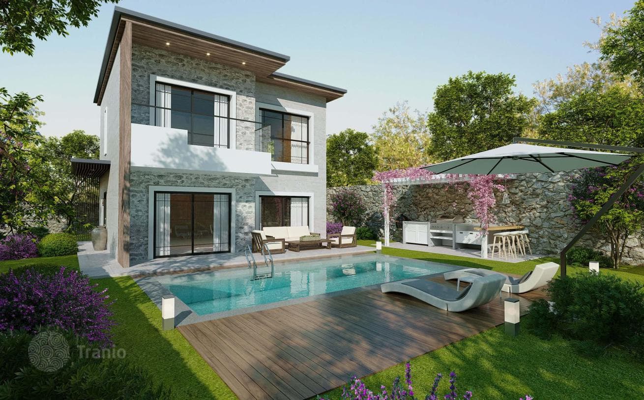 4-Bedroom Villa with Private Pool and Stone Cladding in Bodrum, photo 3