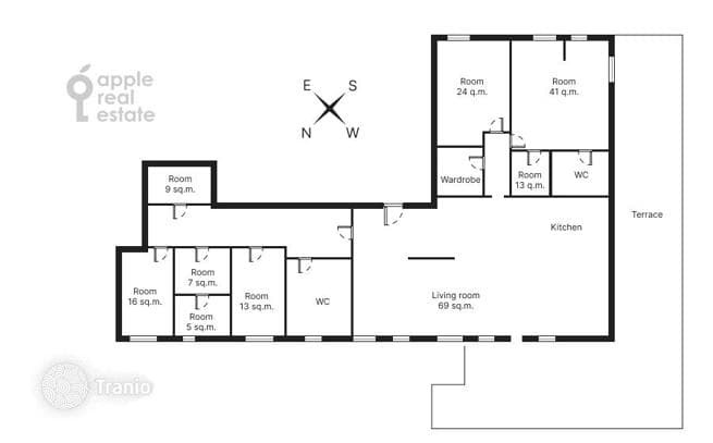 3-Bedroom Apartment with Terrace in Khamovniki, Moscow, photo 3