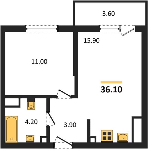 Studio Apartment in Oblaka-3, Novorossiysk