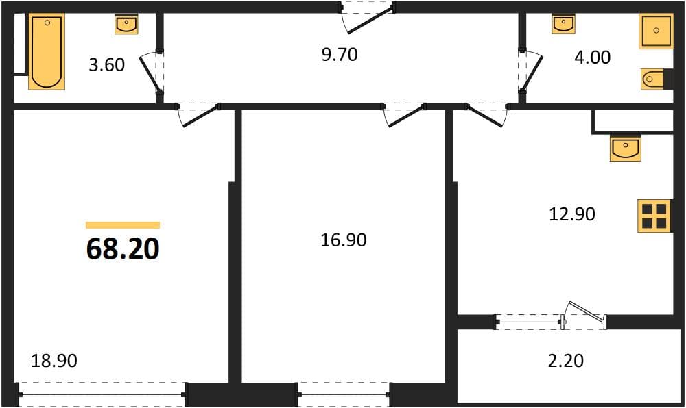2-Bedroom Apartment in Anapa