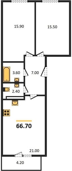 1-Bedroom Apartment in Myata, Tsemdolina, Sochi