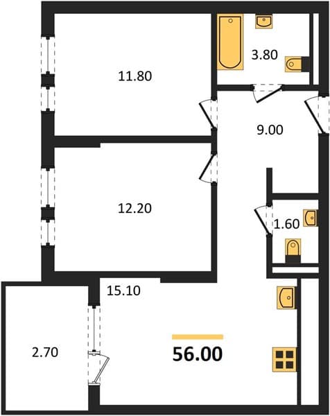 2-Bedroom Apartment with Sea View in Novorossiysk