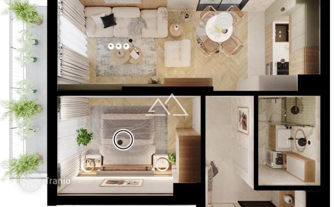 1-Bedroom Apartment 300 m from the Sea in Becici, Budva, photo 3
