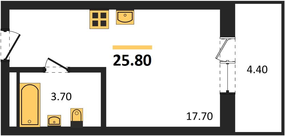 Studio Apartment in Neskuchnyy Sad, Sochi