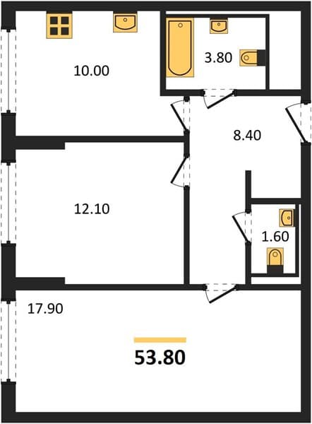 1-Bedroom Apartment with Sea View in Novorossiysk