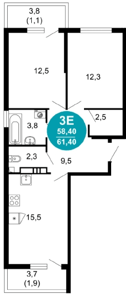 2-Bedroom Apartment in Lestoriya, Sochi