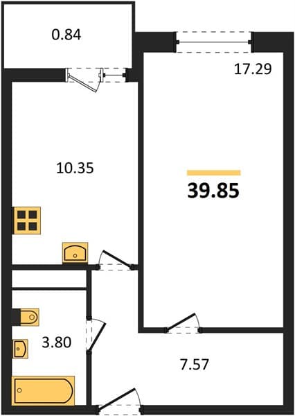 1-Bedroom Apartment in Central, Anapa