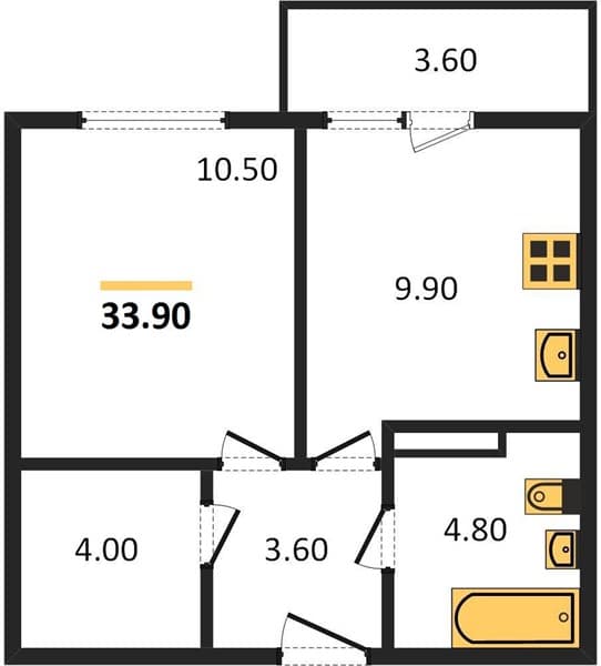 Studio Apartment in Flora, Kudepsta, Sochi