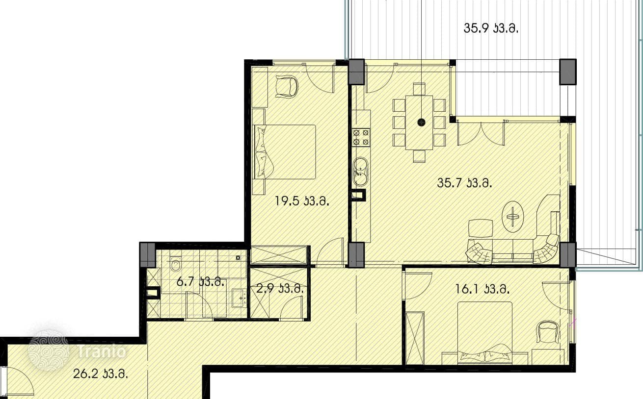 Apartment with Nature Views and Rooftop Lounge in Tbilisi, photo 2