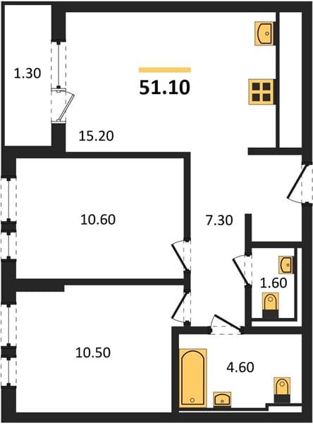 2-Bedroom Apartment with Sea View in Novorossiysk