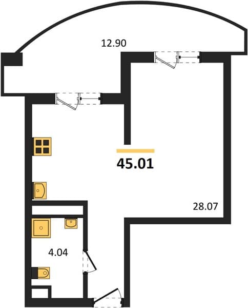 Studio Apartment in Marine Garden Sochi 4* Hotels and Resort, Sochi