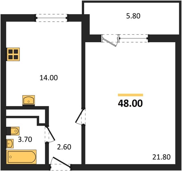 1-Bedroom Apartment in Mountain Quarter, Sochi