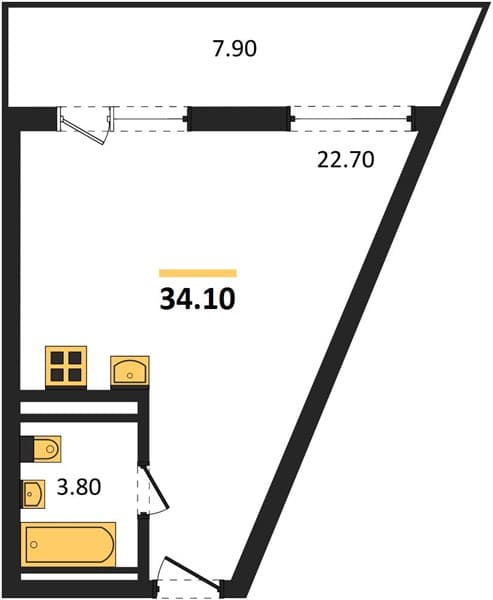 Studio Apartment in Neskuchny Sad, Sochi