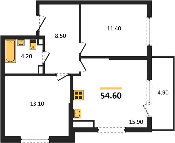 1-Bedroom Apartment in Lestoriya, Krasnodar Krai, Sochi