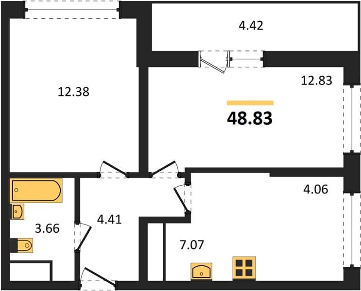 2-Bedroom Apartment in Kislorod, Sochi