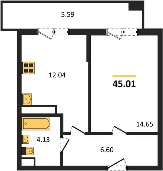 1-Bedroom Apartment in Marine Garden Sochi 4* Hotels and Resort, Sochi