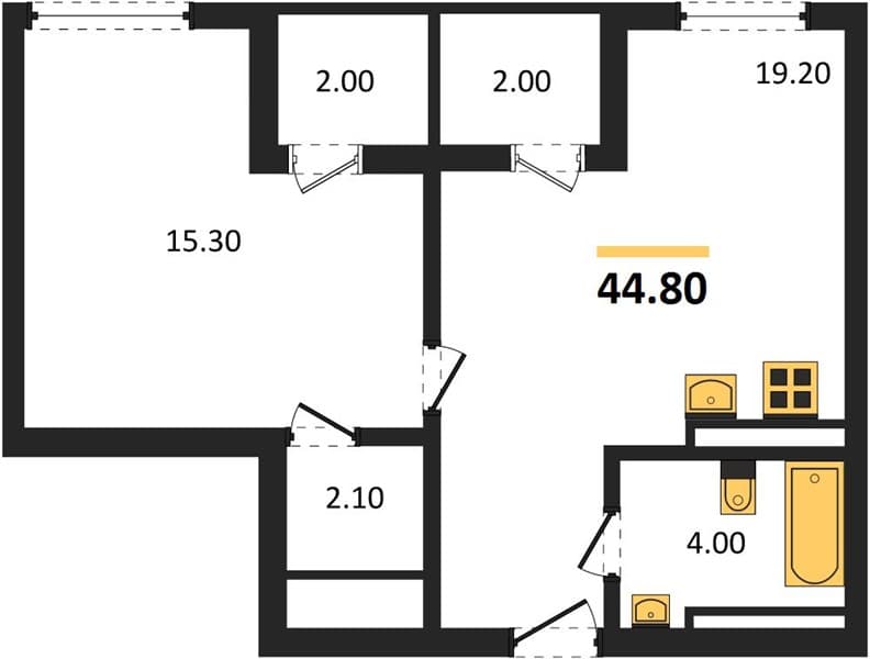 1-Bedroom Apartment in Neskuchny Sad, Sochi