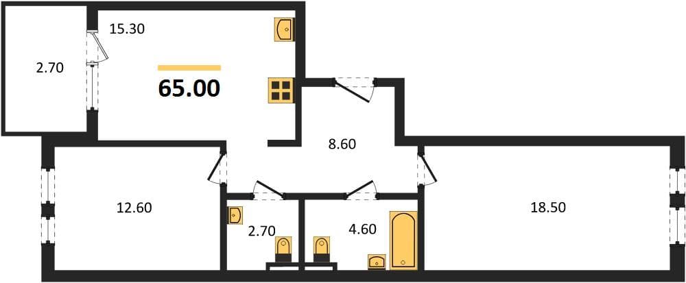 2-Bedroom Apartment with Black Sea Views in Novorossiysk