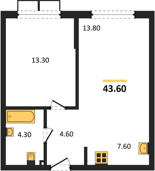1-Bedroom Apartment in Porto-Novo, Tsemdolina