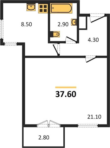 Studio Apartment in Letny Residential Complex, Sochi