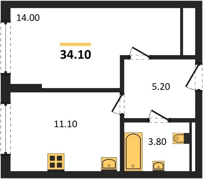 Studio Apartment in Barsa Complex, Novorossiysk