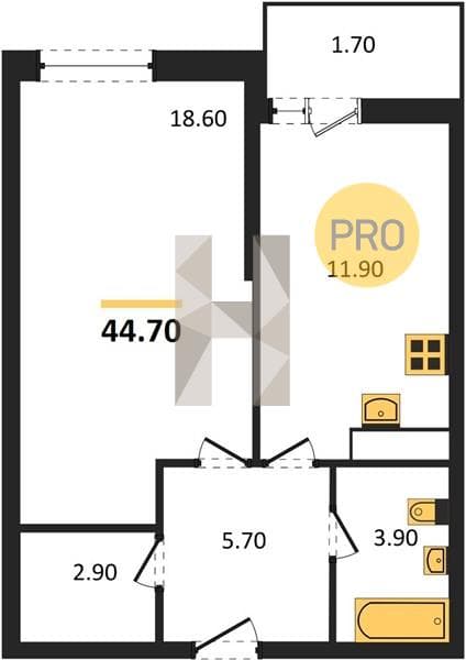 1-Bedroom Apartment in Anapa