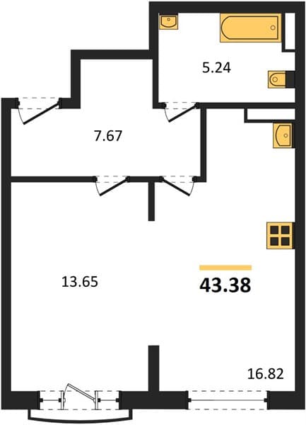 1-Bedroom Apartment in Svetskiy Les, Sochi
