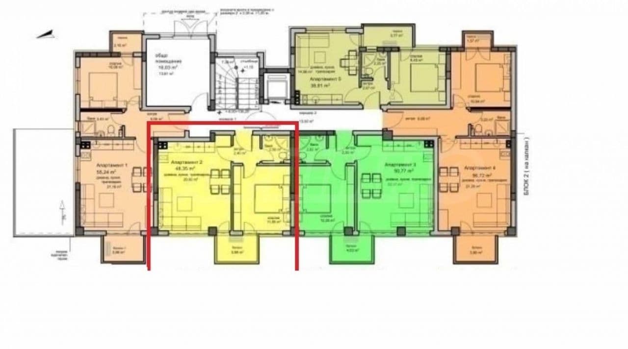 Апартаменты в Варне, Болгария, 60.2 м², фото 4
