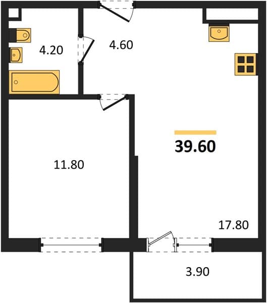 1-Bedroom Apartment in Lestoria, Sochi