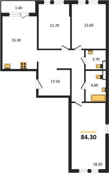 3-Bedroom Apartment with Sea View in Novorossiysk