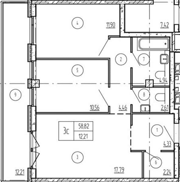 2-Bedroom Apartment in Luchi, Anapa